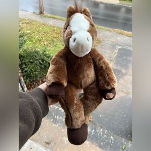 Retired Build a Bear 18 In Large Floppy Brown Plush Stuffed Animal Horse Pony